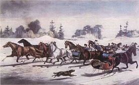 Currier and Ives * Sleigh Ride